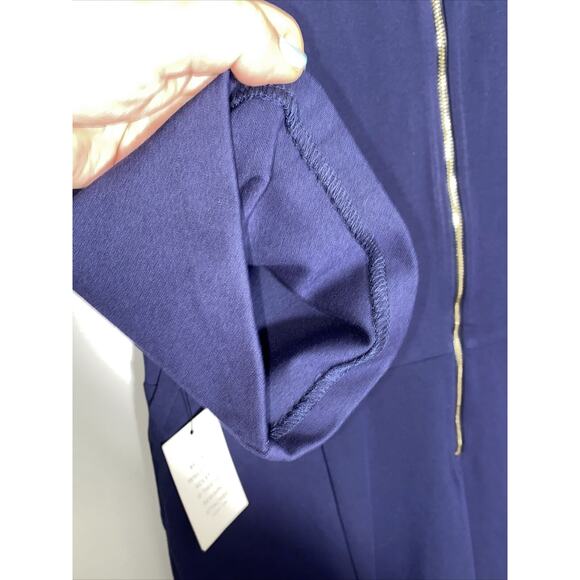 ELOQUII Jersey Knit Fitted Plus Dress Sz 18 Maritime Blu Half Sleeve Stretch NWT - Picture 7 of 16